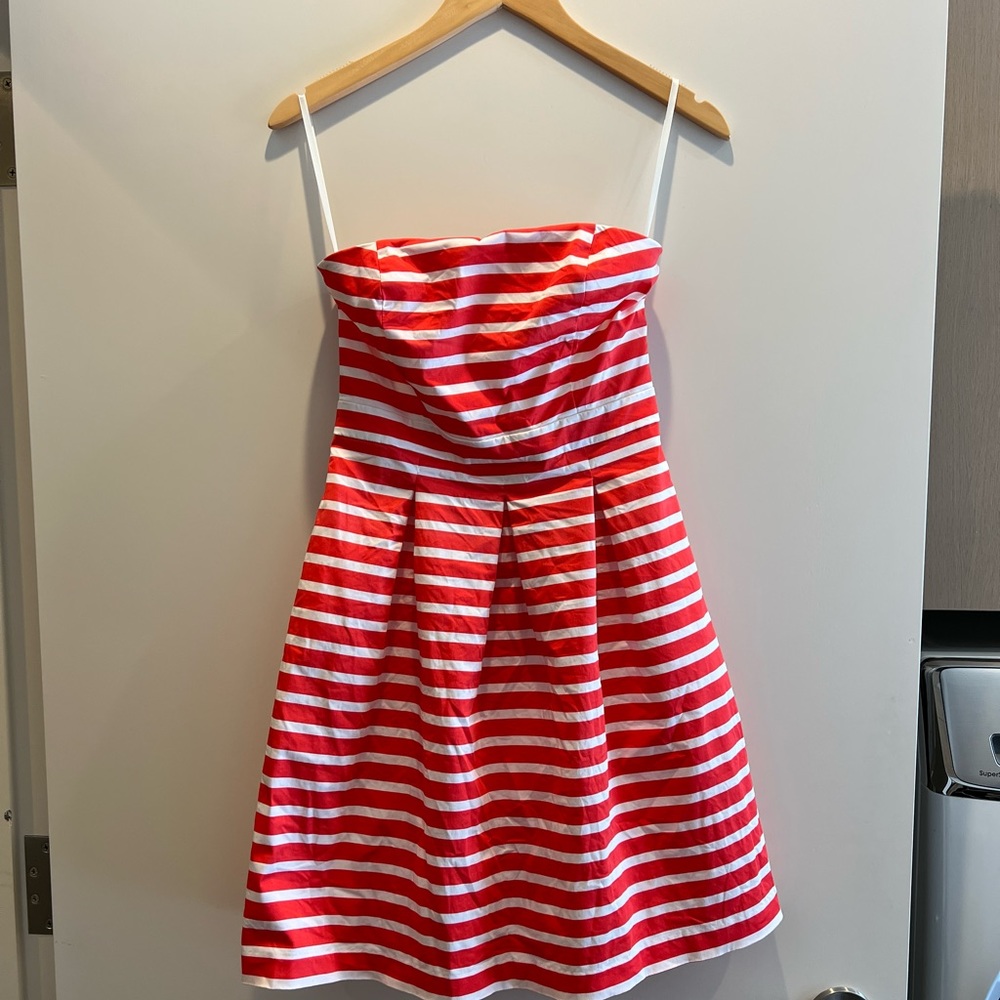 GAP Lee strapless striped sundress, stripes, fit and flare, mini length, sz 4